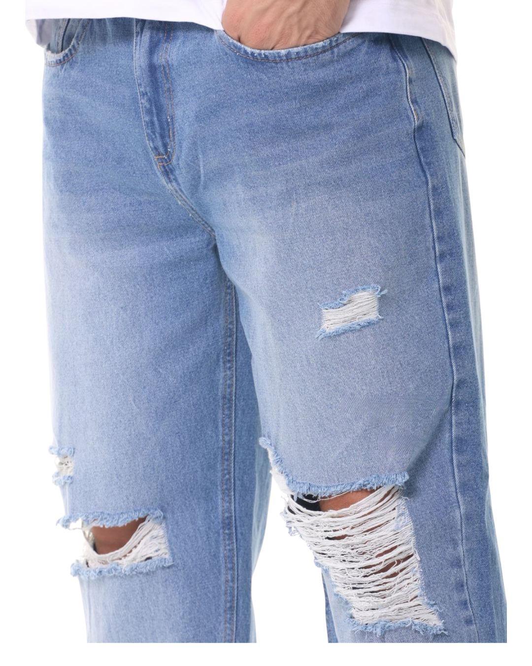 Jean Hombre Destroyed Azul Claro · Ref 2471