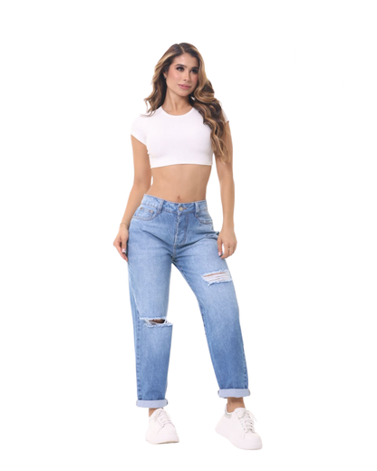 Jean Mom Fit para Mujer – Ref 3665 | Harmony Jeans Colombia